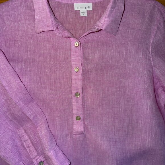 J. Jill Pink Linen Tunic Size Small - Picture 7 of 12